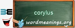 WordMeaning blackboard for corylus